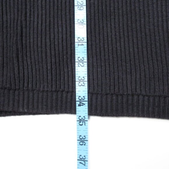 Anthropologie Maeve Long-Sleeve Mock-Neck Tie-Waist Mini Dress Black M - Picture 9 of 13